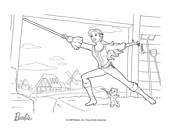 coloriage barbie mousquetaire s entraine
